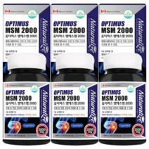 캐나다 옵티MSM 2000 OptiMSM 연골 무릎 관절 영양제 MSM 엠에스엠, 60정, 3박스
