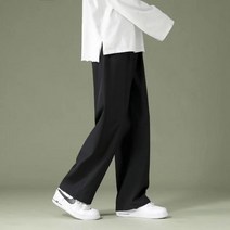 수입 봄 가을 남자 슬랙스 데일리 회사원 대학생 배정남 바지 와이드 테이퍼드핏 통넓은 팬츠 치트키 밴딩 면접 소개팅 나일론 면바지 부츠컷 키큰쇼핑