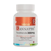 웰빙 추출물 E 아나토 토코트리에놀 델타골드 300mg 비타민 보충제 30 소프트젤 캡슐 토코페롤 무함유 및 건강 지원 델타 90% 감마 10%., 300 MG 30 소프트젤