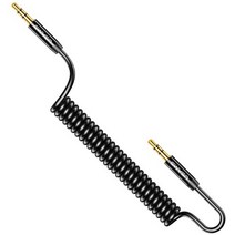 USAMS 1.2m 3.5mm 포트 잭 봄 Aux 오디오 케이블 휴대 전화 태블릿 컴퓨터 CD 워크맨 자동차 오디오 스피커, 01 Black_01 1.2M(Spring)