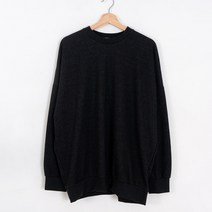 NOB 차콜 리즌 빅사이즈 남자 오버핏 맨투맨 티셔츠