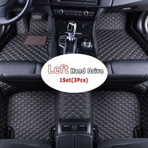 Toyota camry xv50 용 자동차 바닥 매트 2017 2016 2015 2014 2013 2012 맞춤형 발 패드 자동차 카펫 자동 인테리어 액세서리, lhd(3개)블랙 베이지