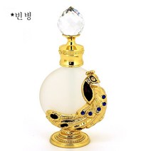 [피너츠] 빈티지 향수 공병 에센스 공작 유리병 휴대용 미니, 골드 공작10ml
