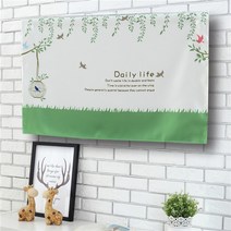 SKANDSALO 패브릭 인테리어 TV 티비 커버 덮개 가리개, 42인치(100*59) + C