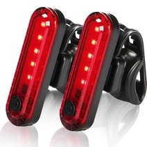 LED 후면 자전거 조명 USB 충전식 자전거 테일 라이트 (2 팩) 울트라 밝게 사이클링 안전 사이클링 장비, 하나, 빨간