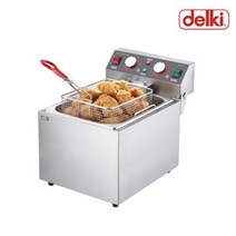 델키 업소용 특대형 전기 튀김기 13L DK-260 핫도그 타이머 안전