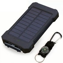 소형 휴대용 발전기 용샤오미 태양 보조베터리 20000mAh 외부 배터리 빠른 충전 방수 SOS 손전등 Poverbank, 01 Black