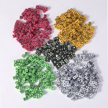 다면 주사위 50 개묶음 8mm 6색 플라스틱 흰색 표준 6 면 결정자 생일 보드 드롭쉬핑, Mix colors