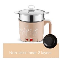 스마트 멀티 쿠커 전기 냄비 220v 1.51.8l 가정용 미니 기계 밥솥 자동 요리 기계 euauukus 플러그, 2레이어 카키