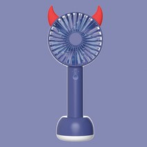 엘로몽키 토이팬 휴대용 책상미니선풍기 탁상용 스탠드 LED 손선풍기, 01. 여름특가 휴대용 선풍기 다크블루