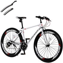 로드마스터 가벼운 입문용 하이브리드자건거 자건거 canover cac-025 님프 21단 장치 2.4인치(60mm) 에어로다임 프라임 v-브레이크, 뭐, 앞뒤 머드플랩 세트