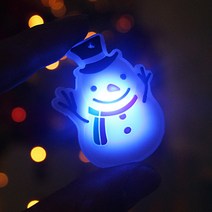 파티해 LED 플래시라이트 뱃지 (트리), 눈사람