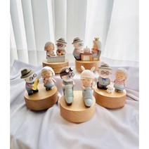 [달동네공방] 감성 자체제작 행복한 노부부 시리즈 힐링 클래식 오르골 음악 태옆 인테리어 소품, 1. 요리하는 노부부