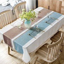 명품 식탁보 모던 미니멀 테이블보 자수 린넨 Yin Shang, 60 * 120cm, 아사노 하루카 커피 식탁보