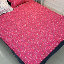 [RA㏓] 그린 광목패드(Q S) 침대스프레드 퀼팅 침대용 이불 면패드 침실 ▷_§Ea, 레드