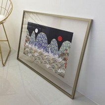 바보사랑 투명액자78CmX56Cm 일월오봉도.꾸밈, 실버그레이