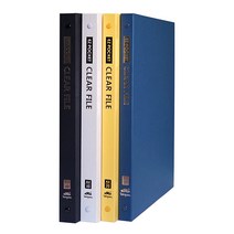 이지포켓 40P 클리어화일 합지 싸바리 표지 하드커버 40매 크리어파일, 청색