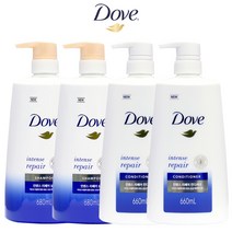 도브 인텐스 리페어 680ml 샴푸 x2개 + 컨디셔너 x2개, 단품