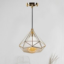 LED몬드 다이아1등 팬던트 조명 식탁등 골드