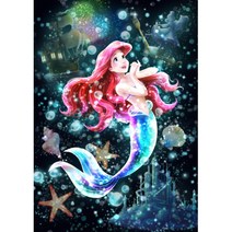 Tenyo 266 Peace Jigsaw Puzzle Little Mermaid Shinko Monging World (Ariel) Getttotto 시리즈 Twinkle Shower Collection [스테인드 아트] (18.2x25.7cm), 1개, 상품명참조