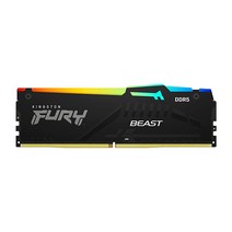 Kingston Fury 비스트 RGB 8GB 6000MT/s DDR5 CL40 DIMM 데스크탑 메모리 싱글 모듈 | 인텔 XMP 3.0 | 적외선 동기화 기술 | 오버클럭 안정, 16GB (2x8GB), 5600MT/s