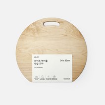 JAJU/자주 화이트 메이플 반달 도마34x30cm