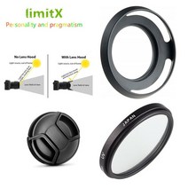 가성비 좋은 43mm UV 필터 + 금속 렌즈 후드 캡 후지 필름 XC F2 / XF f/2 R WR X-T30 X-T4 3 2 1, [01] Black, [01] 43mm, 01 Black_01 43mm