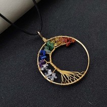 건강목걸이 게르마늄목걸이 차크라 자연의 불규칙한 돌 생명의 나무 펜던트 목걸이 Reiki 치유 여성을위한 명상 Jewellry 최고의 선물