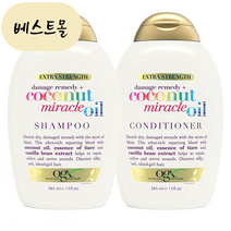 [해외] OGX 코코넛 미라클 오일 샴푸 컨디셔너 세트 385ml 베스트몰 미국직구, 1개