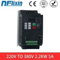 인기! 1.5KW/2.2KW/4KW/5.5KW/7.5KW/11KW VFD 단상 220V 입 및 3 상 380V 출력 주파수 변환기 드라이브, 1 phase 220V, 2.2KW(Black)