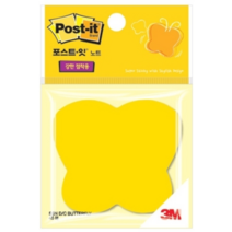 포스트잇 강한점착용 다이컷 노트 76 x 76 mm, 나비, 2개입