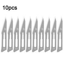 칼 11 23 탄소강 외과 메스 블레이드 1pc 핸들 DIY 절단 도구 PCB 수리 동물 수술 10 피스, [05] 10pcs 11number blade