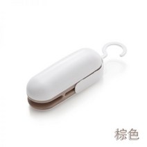 미니 실링기 과자 보관 자취 필수템 비닐 플라스틱 업소용 포장기 테이크아웃 컵 음료 기계 캔, 갈색