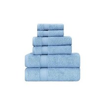 칠순 수건 답례품 LA HAMM 6피스 타월 세트 목욕 2개 핸드, 6 Pieces Towel Set_Blue