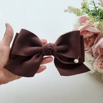 보들보들 왕리본 자동핀(자체제작)