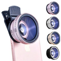 핸드폰 카메라렌즈 아이폰 스마트폰 휴대폰 와이드 광각 접사 셀카 렌즈, 골드