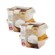 [본사직영] 락앤락 피앤큐 햇쌀밥용기 300ml 4P (P-1120S2), P-1120S2, 1개