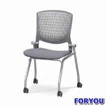 Foryou3154 회의용 바퀴의자 멜론 팔무 사출 쿠션 의자 책상 공부 사무, 블루