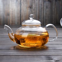 로하티 로즈마리 유리 차포트 / 티 포트 필터 뚜껑 거름망 주전자 내열 분리구조, 1000ml