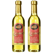 Napa Valley Naturals 나파벨리 네추럴스 냉간압착 오가닉 참기름 (375ml) 2팩 Organic Cold Pressed Sesame Oil, Non-GMO, 375ml