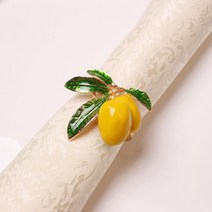 (6) PCS 레몬 냅킨 링 냅킨 링 테이블 장식, 금