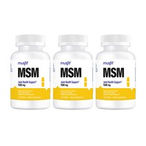 3개 머스핏 MSM 1500 mg 조인트 헬스 서포트 120 타블렛 Musfit