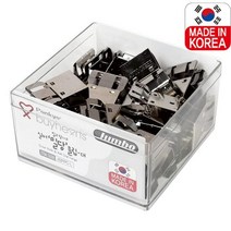 바이하츠 문구 정리 대 서류 오피스 학용품 사무 점보밀당크립 고정 20개입JSPPC-L 실버, 1개, 1개