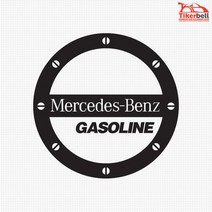 MF 벤츠 로고 주유구 데칼스티커 TKGD-166, 화이트/디젤, 130x130