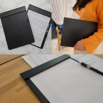 오픈형 서류판 바인더 자석 클립보드 문서 휴대 결제판 인조 가죽 파일 메뉴판 업소용 사무용