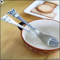 검은눈판다 앙증맞은판다 한손크기 게스트하우스 레드리본티스푼 다과티포크, 티스푼