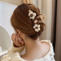 꽃 포인트 머리핀 집게 삔 URK 114 띠 겨울 헤어핀