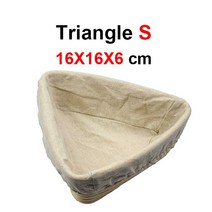 가정용 제빵 발효기 자연 등나무 빵 교정 바구니 수제 고리 버들 세공 베이킹 그릇 반죽 발, 19 Triangle 16X16X6