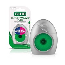 GUM 1840B ButlerWeave 왁스 치실 되감기 가능한 디스펜서 민트 1829200 야드, String Floss_1 Pack