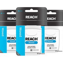REACH 리치 무향 왁스 치실 50m 3팩